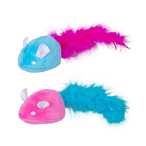 Cat toy with feather