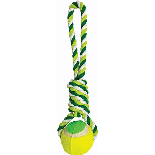 Rope toy with ball for dog