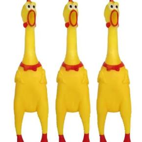 Vinyl chicken toy, dog toy