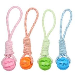 Pet rope toy with ball